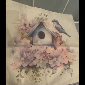 Whimsical Birdhouse Art Decorative Pillow Case
